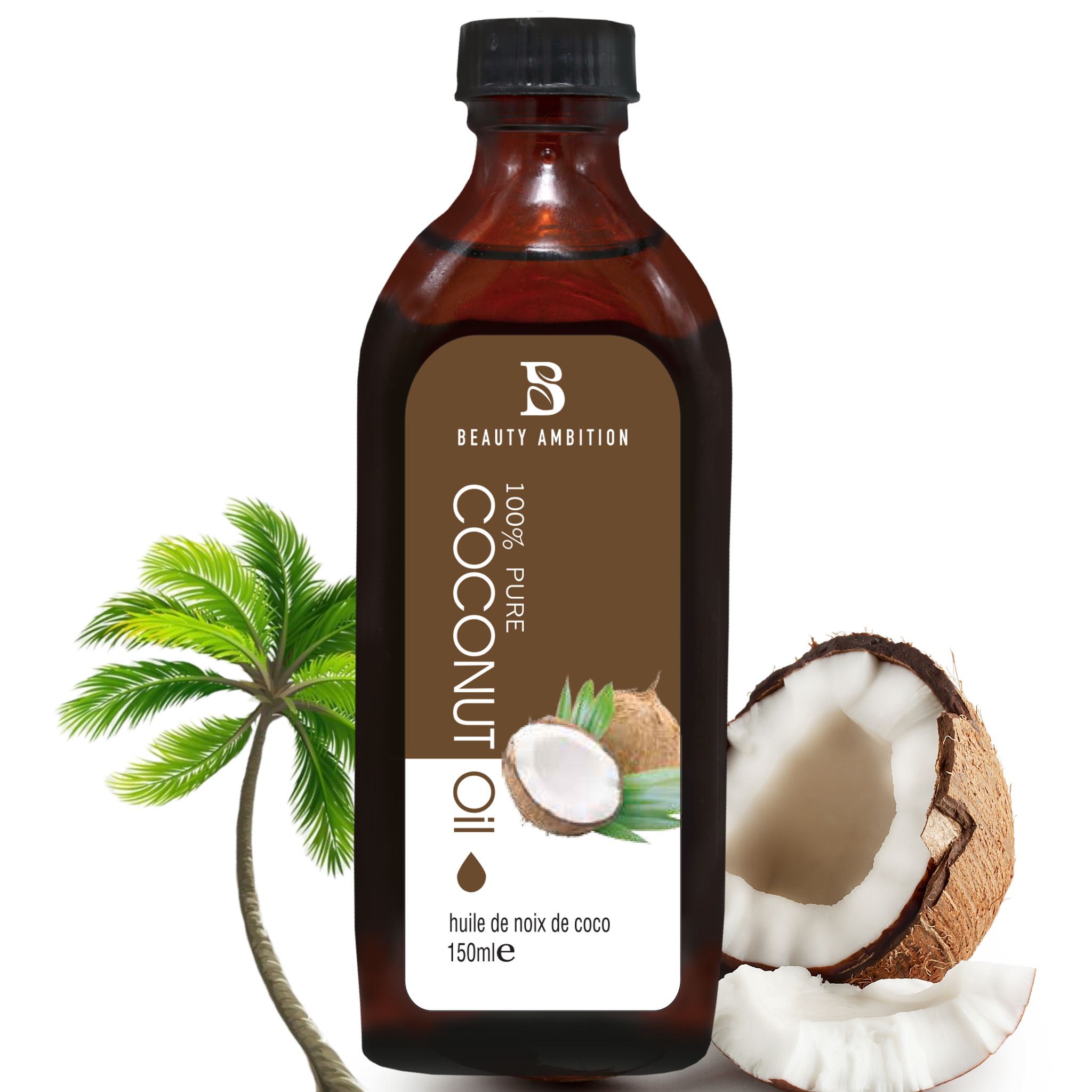 Essential Coconut Oil for Hair and Skin Care - 150 Ml - Dubai